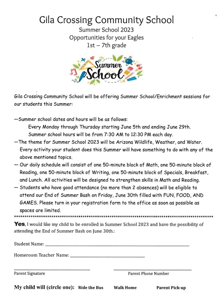 Summer School 2023 | Gila Crossing Community School