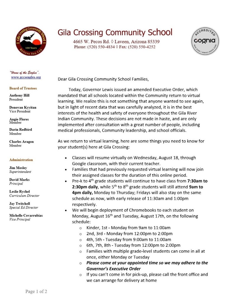 Parent letter